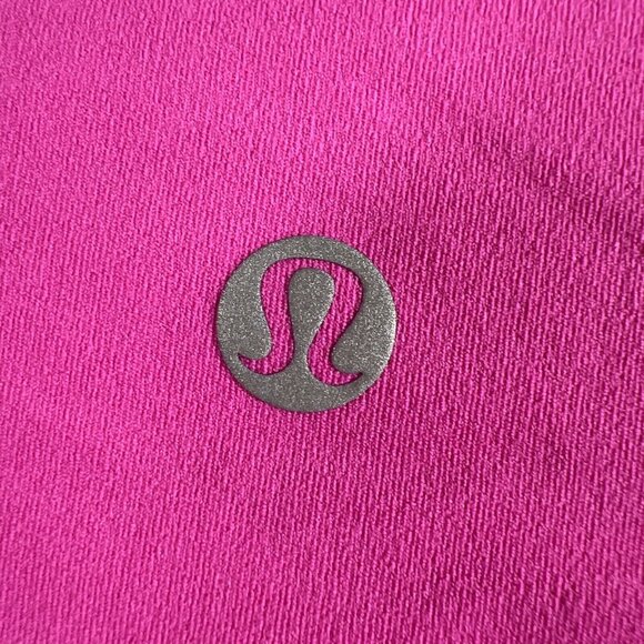 Lululemon Women's Leggings Size 12 Solid Pink Side Pockets Ankle Pull On Stretch - Picture 3 of 6